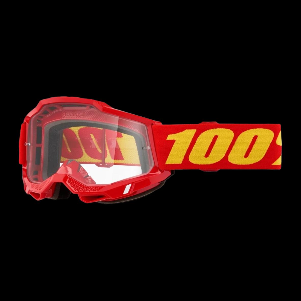 Motociklininkų M/X akiniai 100% ACCURI 2 OTG RED CLR