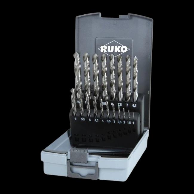 Grąžtų met.rink. DIN338 HSS-G 1.0-10.0mm (19 vnt.) RUKO Terrax (A214214)
