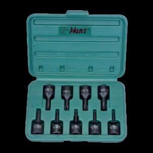 3/8" galvučių-TORX antgalių T15-T55 komplektas (9 vnt.) HANS (36014-9) — nuotrauka 1
