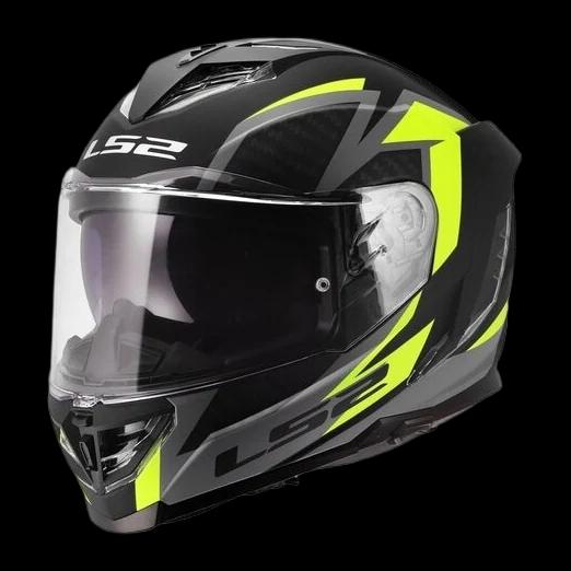 Šalmas LS2 STORM III DYNAMO BLACK H-V YELLOW L — nuotrauka 1