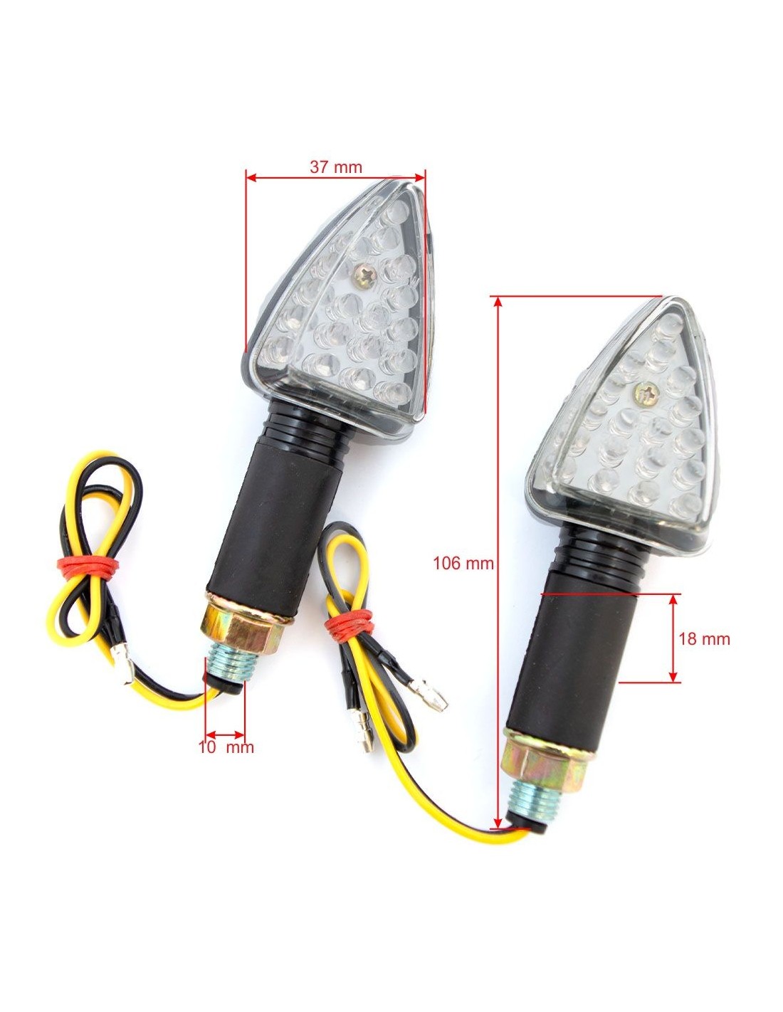 Posūkio rodiklis LED MTT-007 su EC ženklais juodas