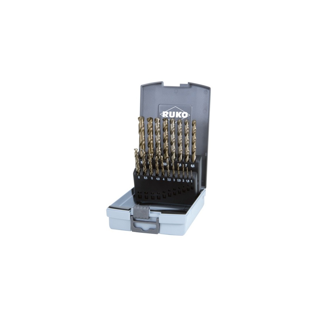 Grąžtų met.rink. DIN338 HSSE-Co5 1.0-10.0mm (19vnt.) RUKO (215214RO) — nuotrauka 1