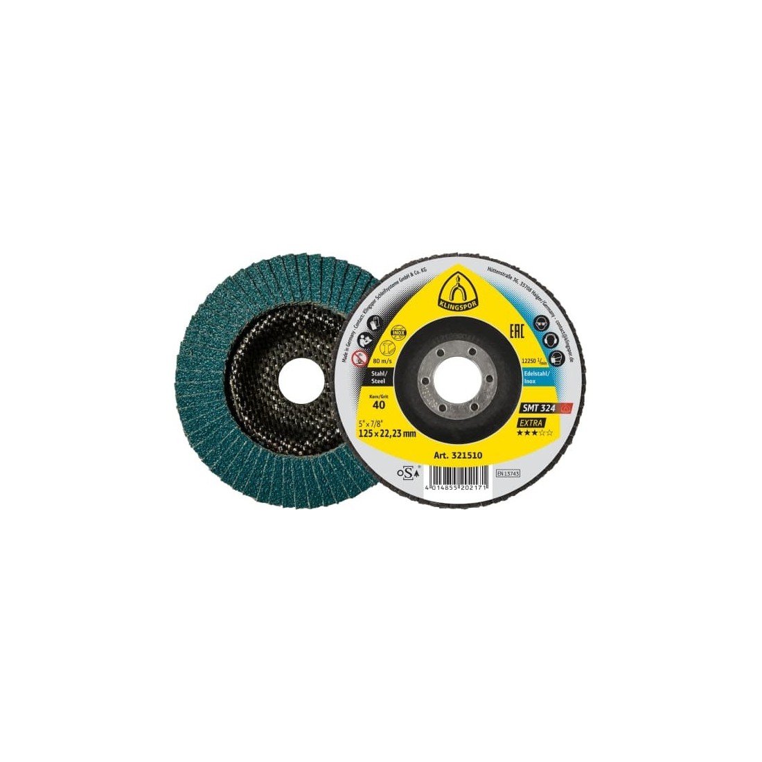 Lapelinis nuožulnus diskas KLINGSPOR SMT 324 Extra
