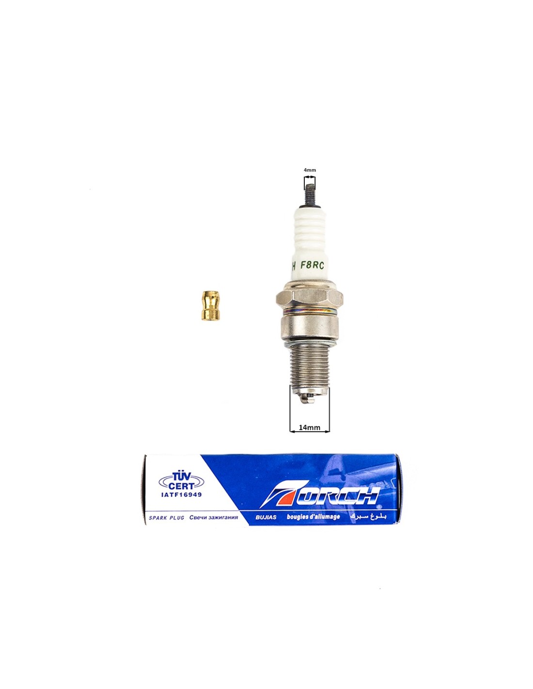 Aizdedzes svece F8RC TORCH gara bieza PIAGGIO