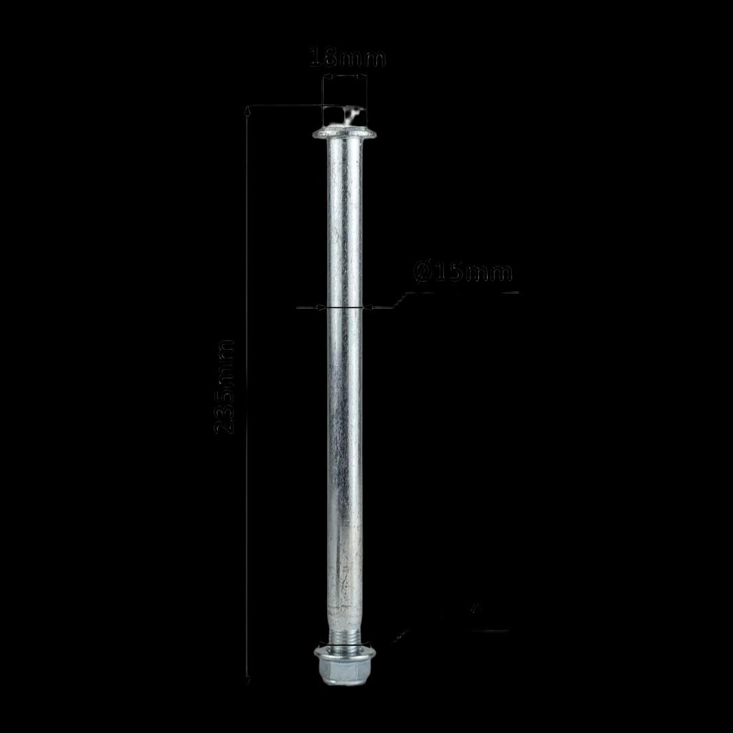 Krosinio motociklo ašis galinė d15mm  235mm — nuotrauka 1