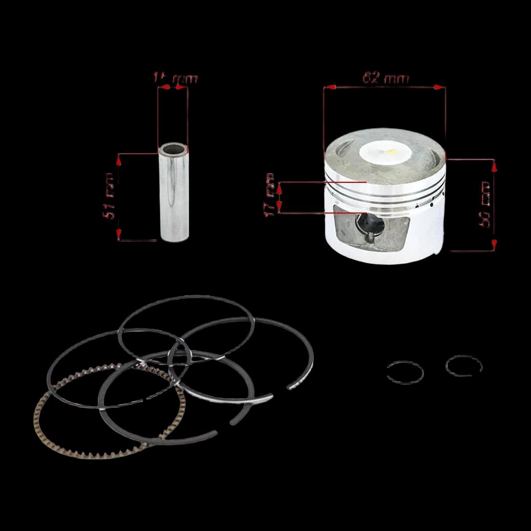 Stūmoklis su žiedais 62,00mm 15mm pirštas — nuotrauka 1