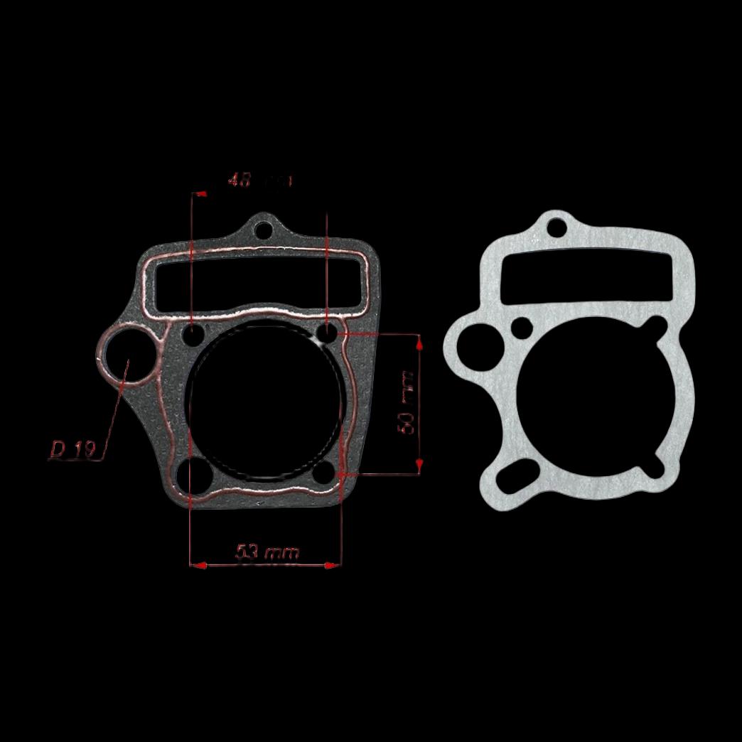 Variklio cilindro-galvos tarpinės ATV110/125 53mm — nuotrauka 1