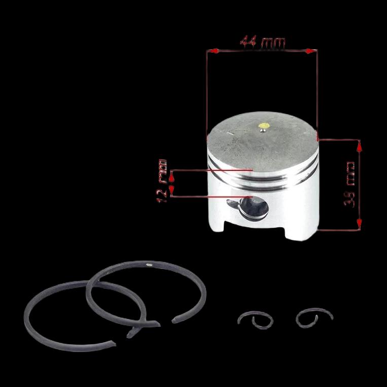 Mini bike stūmoklis su žiedais 44,00mm — nuotrauka 1