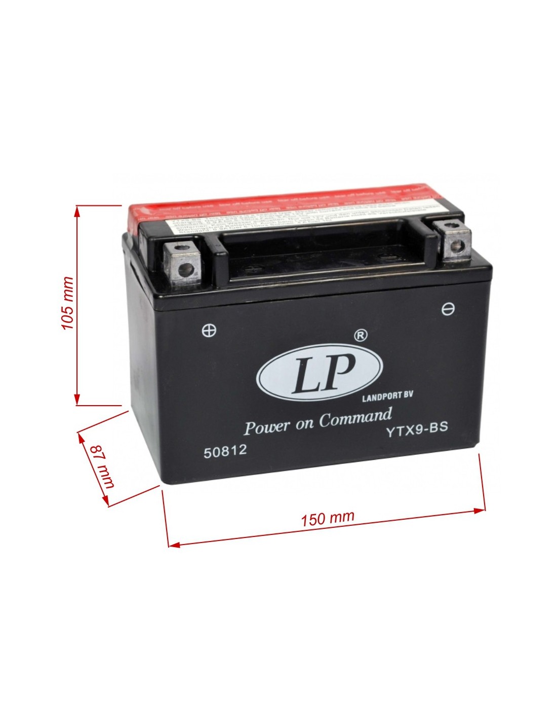 Akumuliatorius YTX9-BS  8Ah 12V  120A AGM — nuotrauka 1