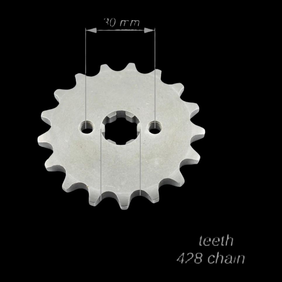 Žvaigždė priekinė 428 17T ašis 12mm — nuotrauka 1
