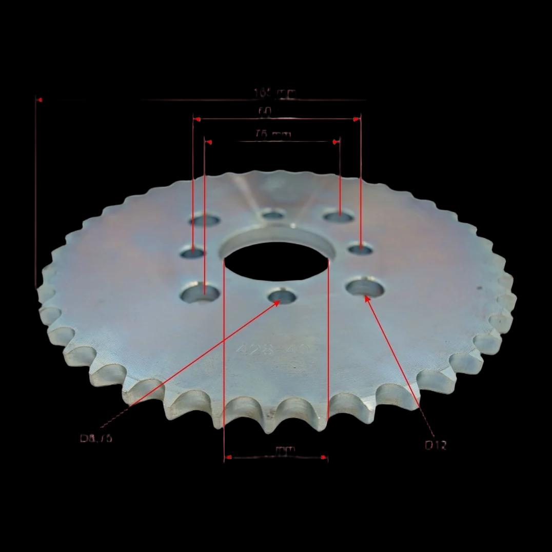 Žvaigždė galinė 428 40T D41mm 4+4 skylės — nuotrauka 1