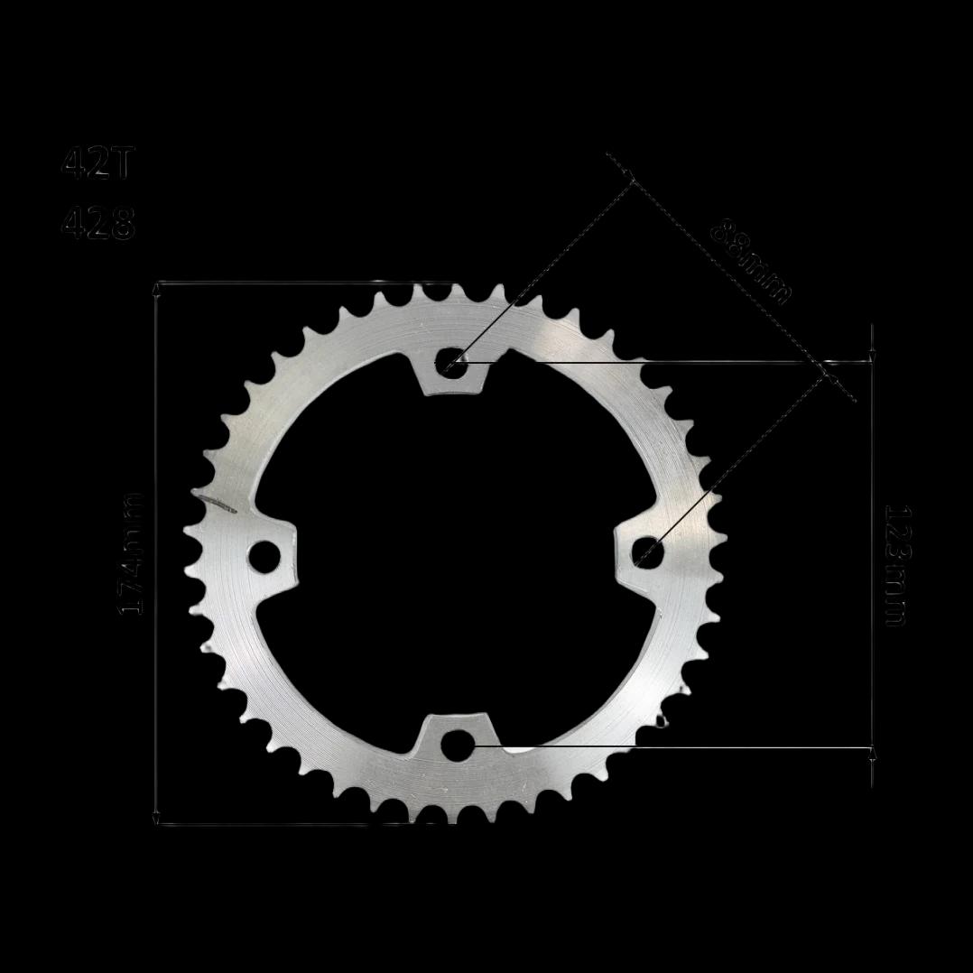 Žvaigždė galinė 428 42T D120mm — nuotrauka 1