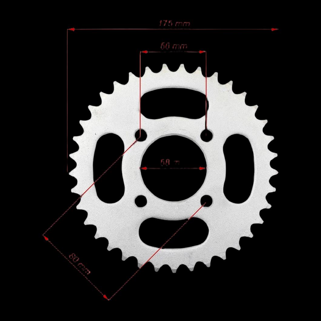 Žvaigždė galinė 428 42T D58mm — nuotrauka 1