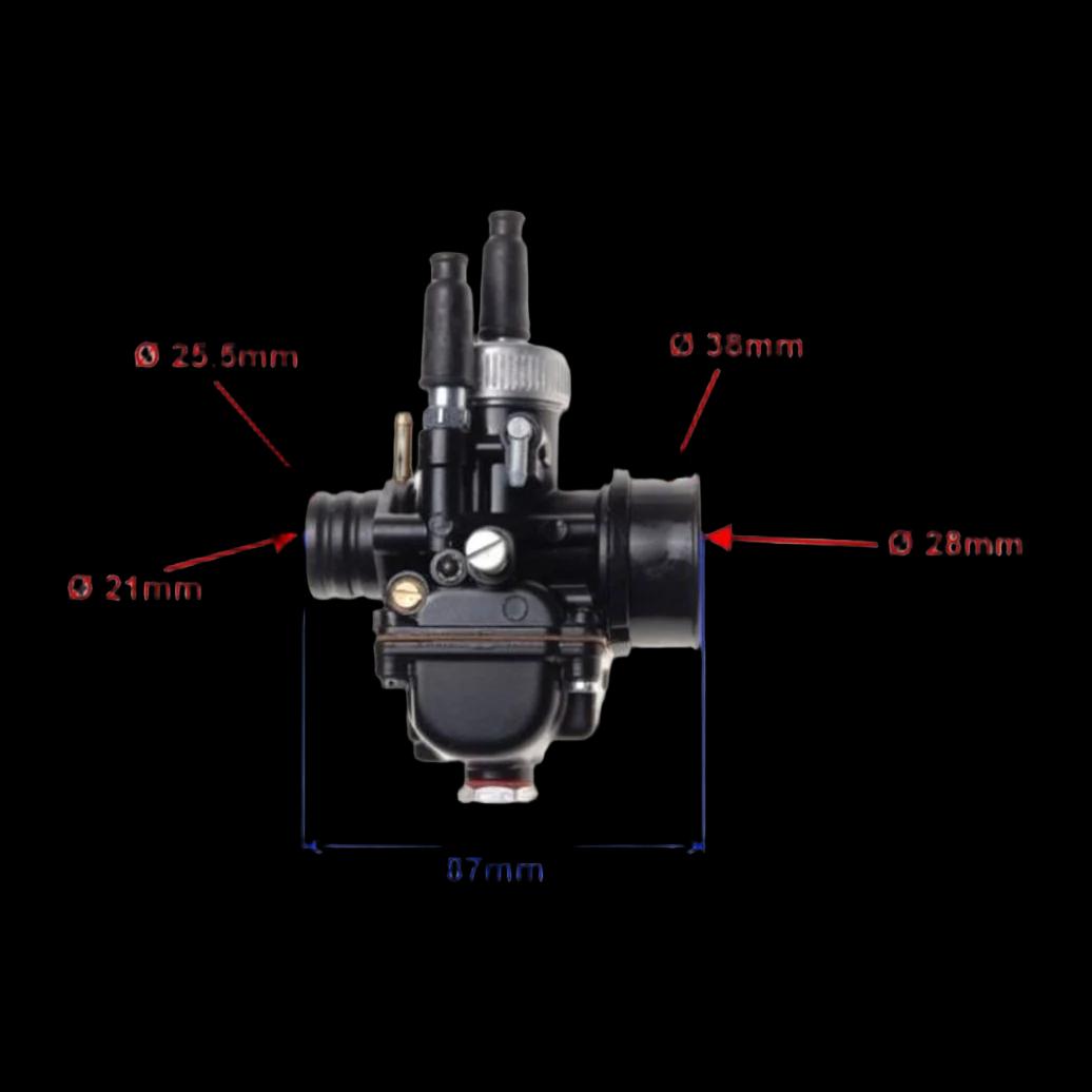 Karbiuratorius 2T DELLORTO tipas 21mm — nuotrauka 1