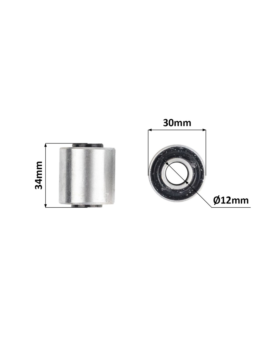 Įvorė metalas-guma-metalas 30x34-D12 — nuotrauka 1