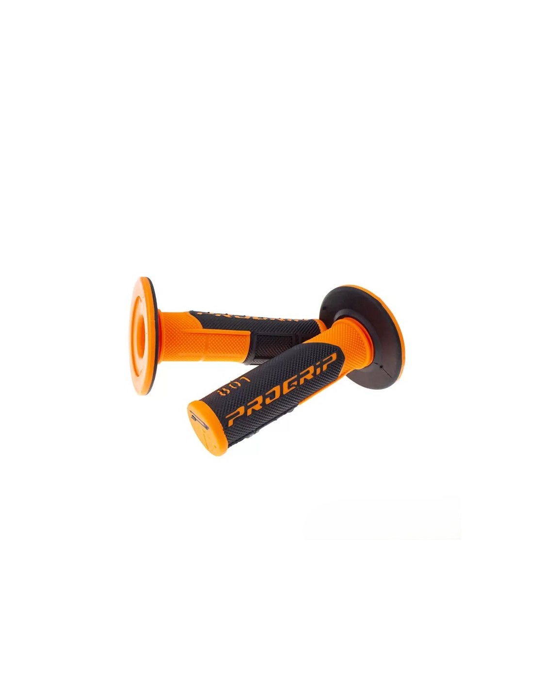 Guminės motociklo vairo rankenėlės PROGRIP 801 oranžinė/juoda