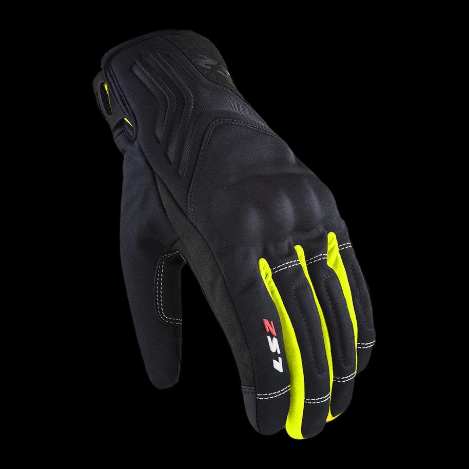 Pirštinės LS2 JET 2 MAN BLACK H-V YELLOW S — nuotrauka 1
