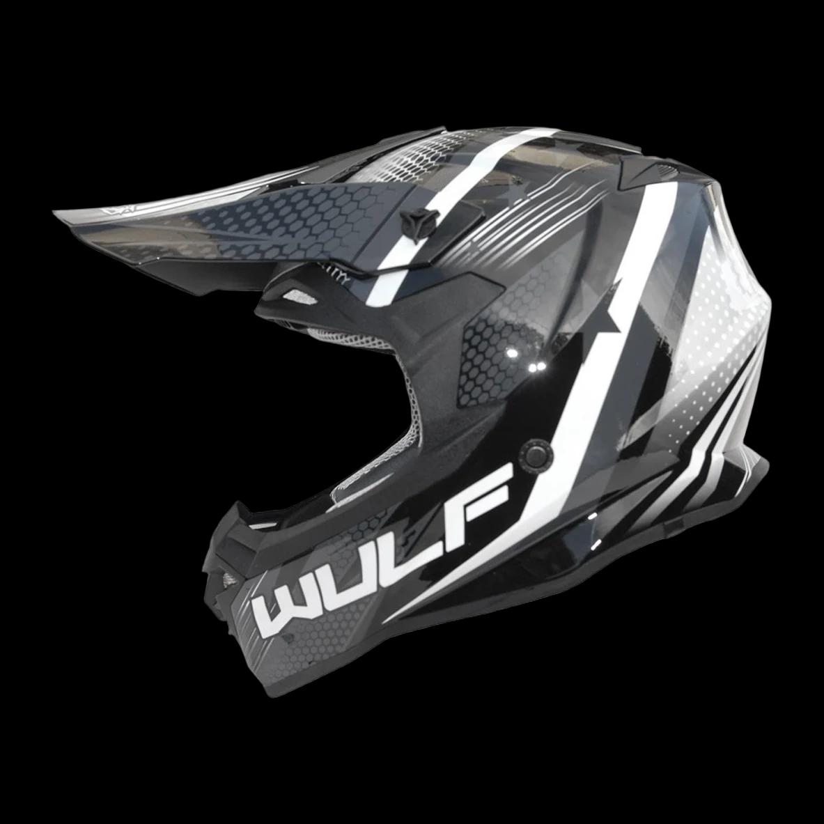 Šalmas M/X WULFSPORT OFFROAD ICONIC juodas XXL — nuotrauka 1