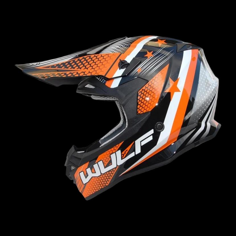 Šalmas M/X WULFSPORT OFFROAD ICONIC oranžinis XXL — nuotrauka 1