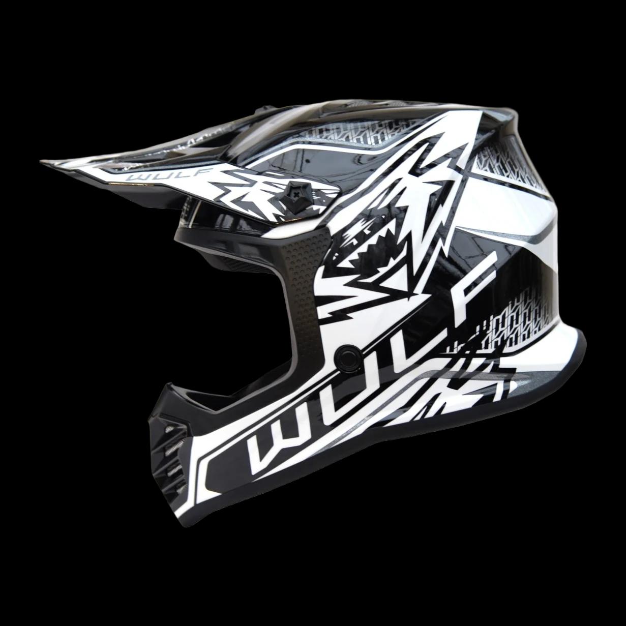 Šalmas M/X WULFSPORT OFFROAD AIR-X vaikiškas juodas