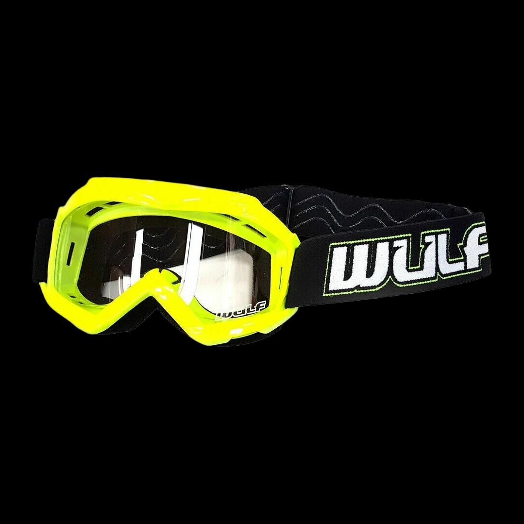 M/X akiniai WULFSPORT ABSTRACT vaikiški geltoni