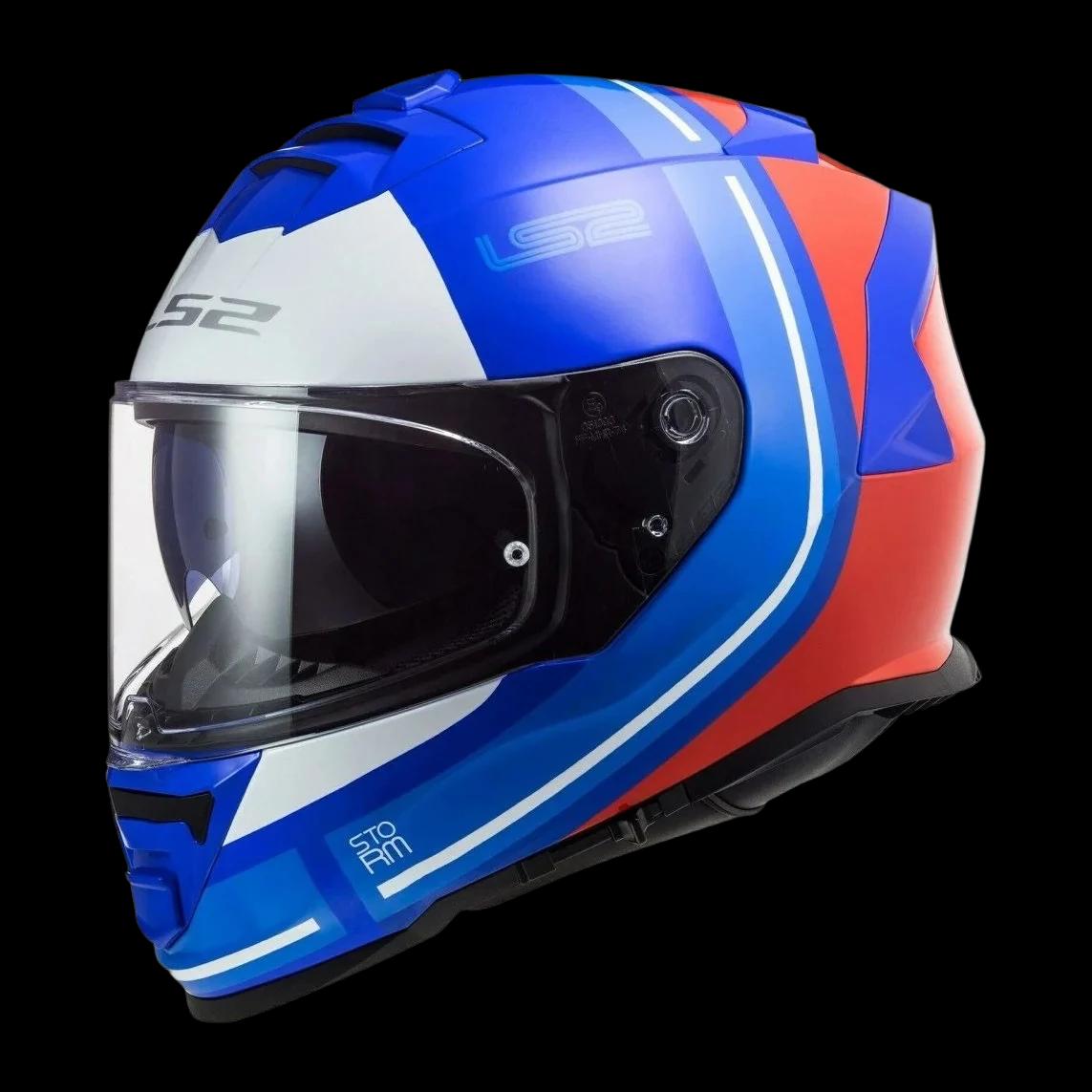 Шлем LS2 STORM SLANT B/R синий красный