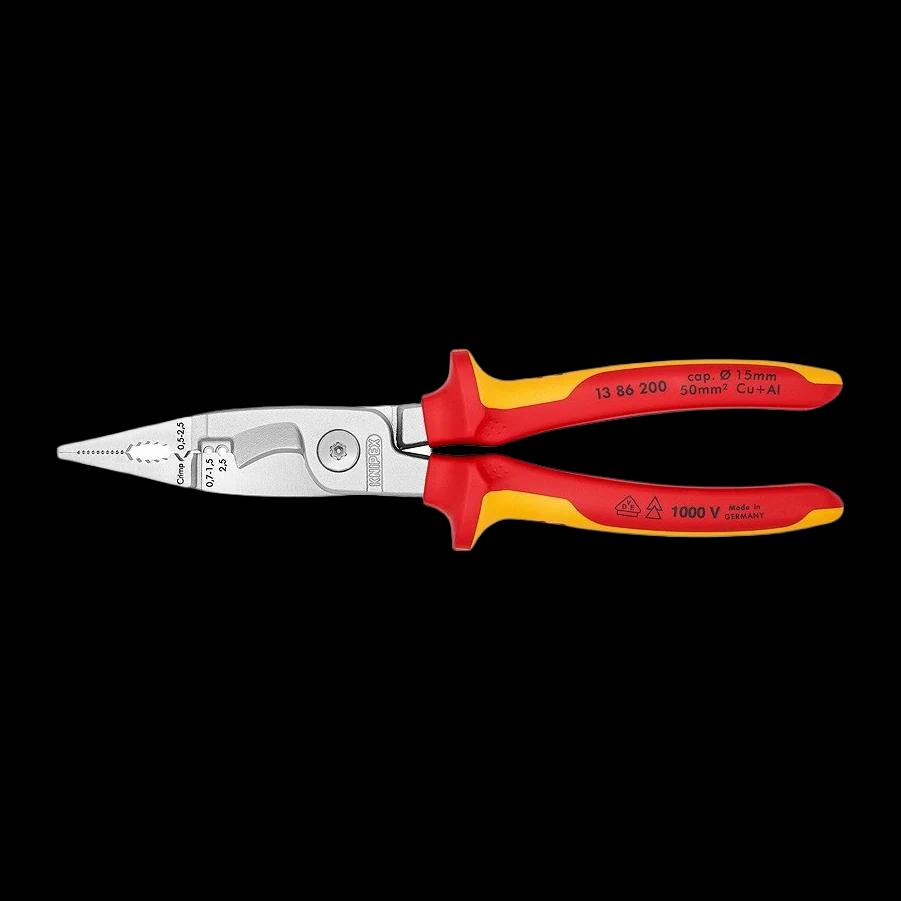 Replės instaliacijai 200mm VDE Knipex (13 86 200) — nuotrauka 1