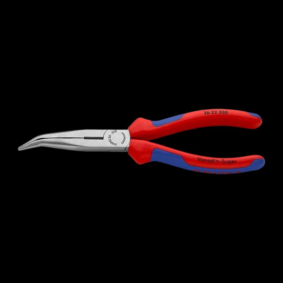Replės smailianosės su šoniniu kirpimu 200mm lenktos Knipex (26 22 200) — nuotrauka 1