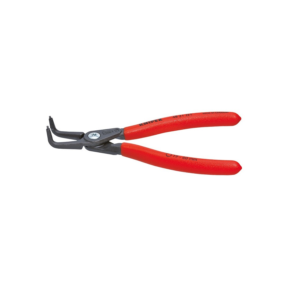 Replės žiedams vidiniams Ø19-60mm lenktos 90° Knipex (48 21 J21)