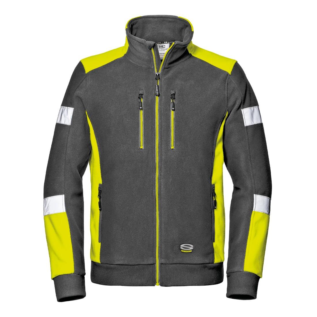 Megztinis Comfort Fleece HI-VI Geltonas/Pilkas — nuotrauka 1