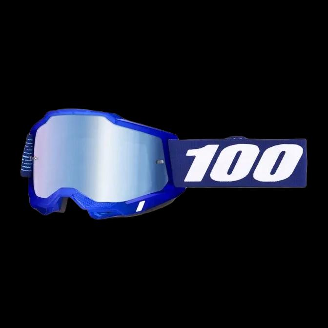 Motociklininkų M/X akiniai 100% ACCURI 2 2028 BLUE - MIRROR BLUE LENS — nuotrauka 1