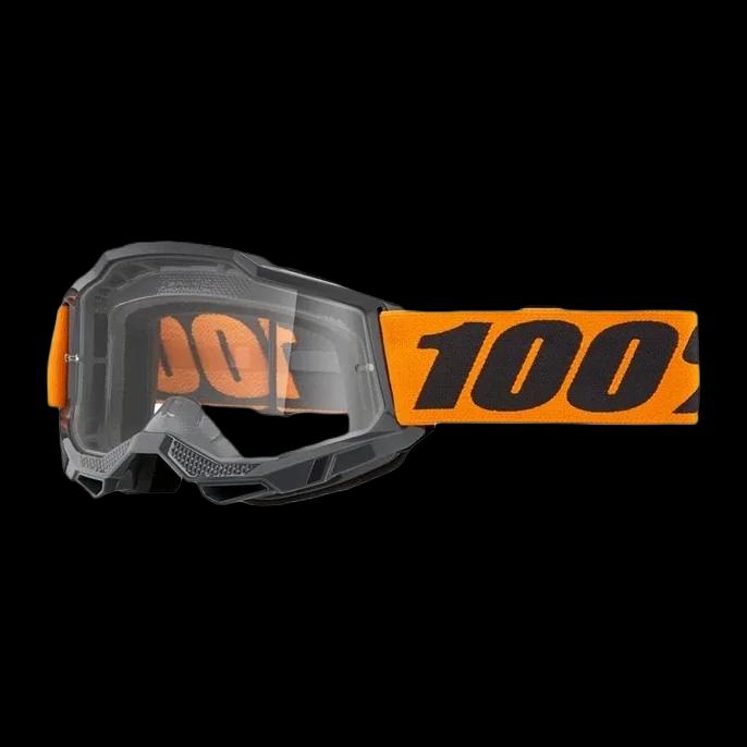 Motociklininkų M/X akiniai 100% ACCURI 2 ORANGE CLEAR LENS