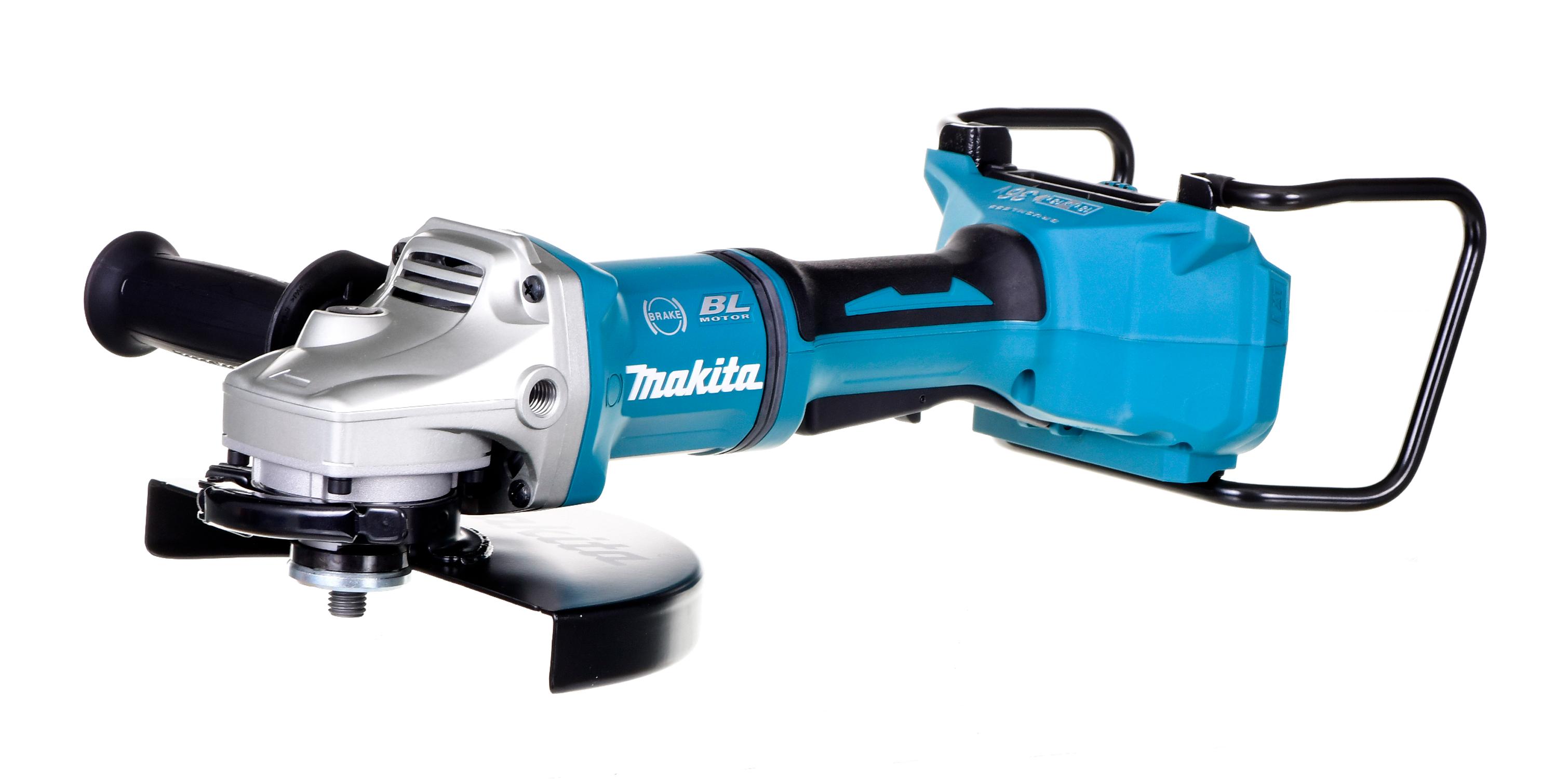Akumuliatorinis kampinis šlifuoklis MAKITA, 230 mm diskas