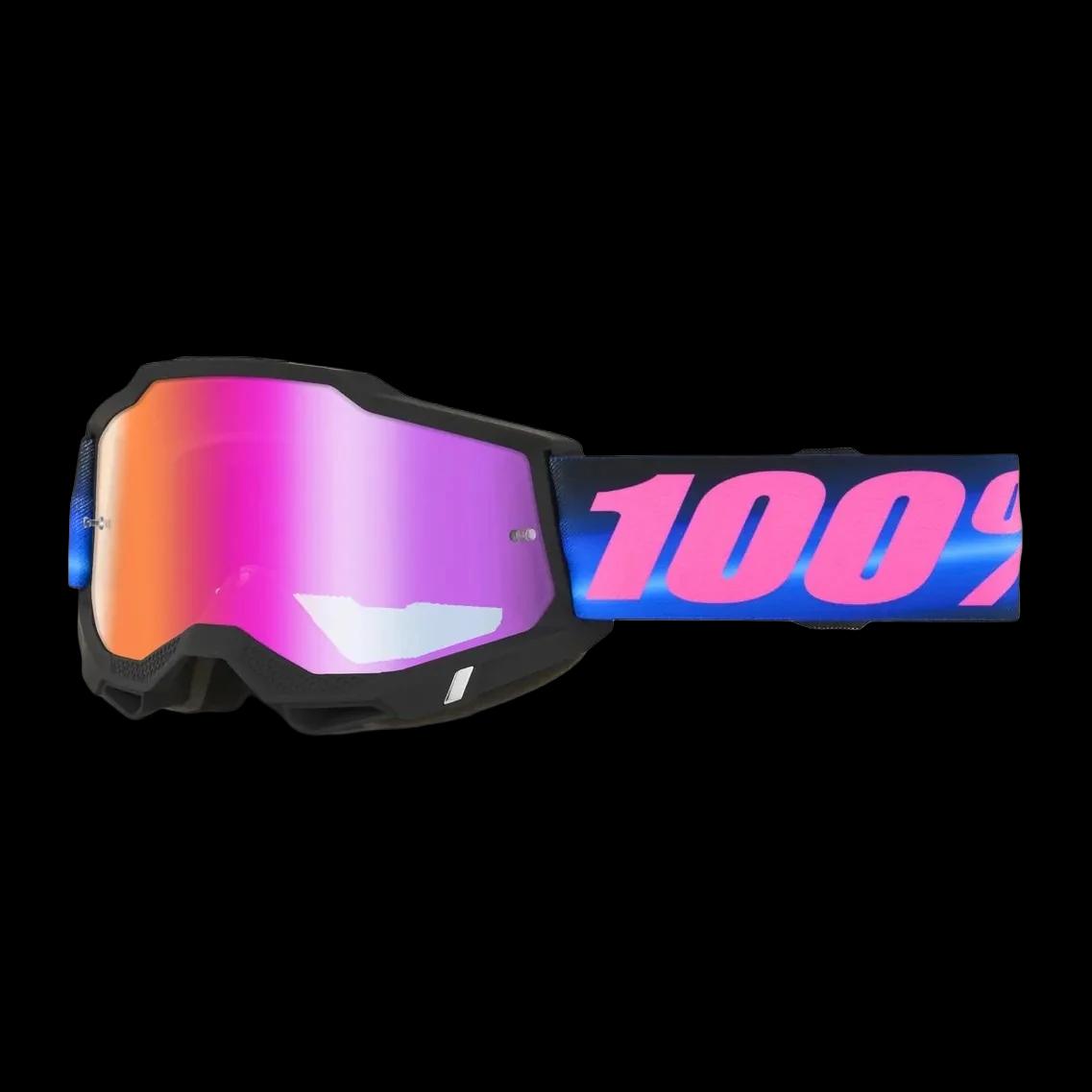 Motociklininkų M/X akiniai 100% ACCURI 2 SUPERDOME RED MIRROR — nuotrauka 1